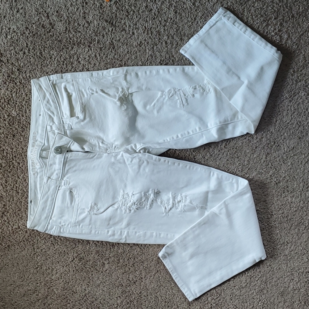 White Capri American Eagle Jegging